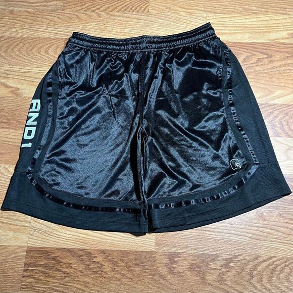 Vintage Y2K AND1 Silky Razzle Dazzle Baggy Basketball Shorts - Picture 1 of 7